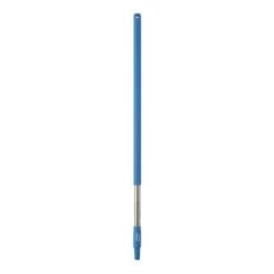 Vikan Stainless Steel Handle For Broom, Squeegee, Or Scraper, 39.5 Inch, Blue