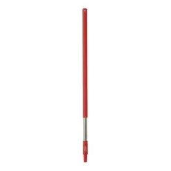 Vikan Stainless Steel Handle For Broom, Squeegee, Or Scraper, 39.5 Inch, Red
