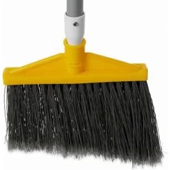 Rubbermaid 57" Angle Broom With Synthetic, Gray Bristles -Cleaning tool store PI Asset 927246