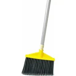 Rubbermaid 57" Angle Broom With Synthetic, Gray Bristles -Cleaning tool store PI Asset 927247