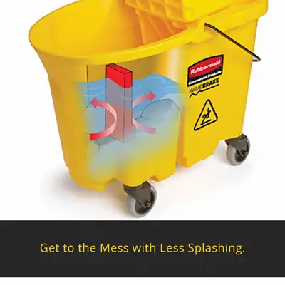 Rubbermaid Red Polypropylene Mop Bucket And Wringer, 8-3/4 Gal. 3 Rubbermaid Red Polypropylene Mop Bucket And Wringer, 8-3/4 Gal. - Image 3