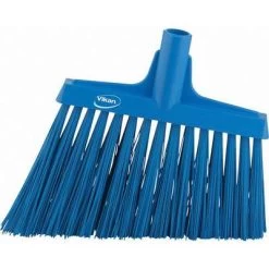 Vikan Stiff Bristle, 4.5-6 Inch Angle Cut Upright Broom Head, Blue -Cleaning tool store PI Asset 946745