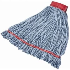 Rubbermaid Wet Mop: Synthetic, 28 Oz Dry Wt, 5 In Headband Size, Blue -Cleaning tool store PI Asset 950027