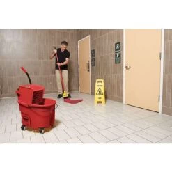 Rubbermaid Red Polypropylene Mop Bucket And Wringer, 8-3/4 Gal. 10 Rubbermaid Red Polypropylene Mop Bucket And Wringer, 8-3/4 Gal. -Cleaning tool store PI Asset 966533