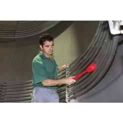 Vikan Stiff Bristle, Long Handled Scrub Brush, 2 X 16.5 Inch, Blue -Cleaning tool store PI Asset 975504