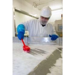 Vikan Wide Stiff Bristle, Long Handled Scrub Brush, 2 X 16 Inch, White -Cleaning tool store PI Asset 978111