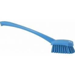 Vikan Stiff Bristle, Long Handled Scrub Brush, 2 X 16.5 Inch, Blue -Cleaning tool store PI Asset 978443