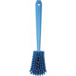 Vikan Stiff Bristle, Long Handled Scrub Brush, 2 X 16.5 Inch, Blue -Cleaning tool store PI Asset 978444