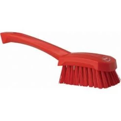 Vikan Stiff Bristle Short Handled Scrub Brush, 3 X 10 Inch, Red -Cleaning tool store PI Asset 978447