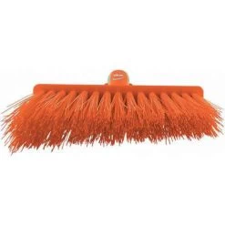 Vikan Stiff Bristle, 4.5-6 Inch Angle Cut Upright Broom Head, Orange -Cleaning tool store PI Asset 980709